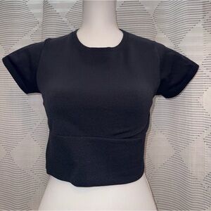 Aerie Black Fitted Crop Top